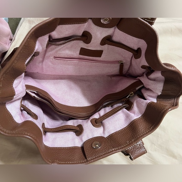 Dooney & Bourke Brown Pebbled Leather Tote Bag - Picture 6 of 8